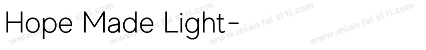 Hope Made Light字体转换